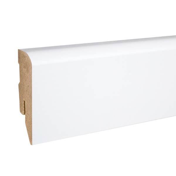 PROVISTON | Fußleiste | weiß foliert | 16 x 58 x 2500 mm | Sockelleiste abgerundet | MDF-Leiste PROVISTON | Fußleiste | weiß foliert | 16 x 58 x 2500 mm | Sockelleiste abgerundet | MDF-Leiste