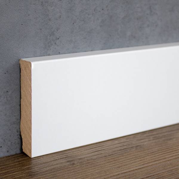 PROVISTON | Sockelleiste | Eckiges Profil | 16 x 70 x 2500 mm | MDF foliert | Weiß | Klassisch PROVISTON | Sockelleiste | Eckiges Profil | 16 x 70 x 2500 mm | MDF foliert | Weiß | Klassisch