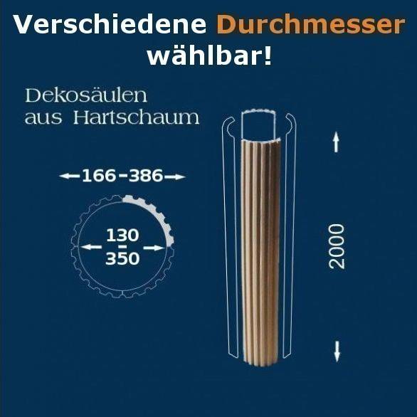 Wiesemann | Säulenschaft SP-kanneliert-b | 130 - 350 mm | kanneliert | wetterfest beschichtet Wiesemann | Säulenschaft SP-kanneliert-b | 130 - 350 mm | kanneliert | wetterfest beschichtet