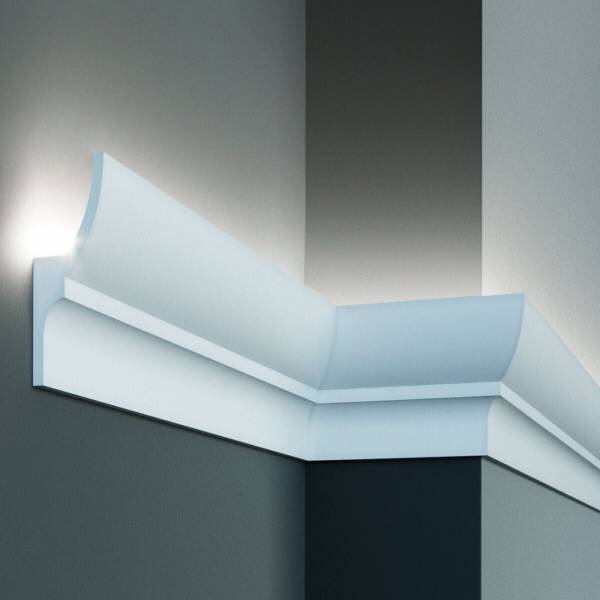 Elite Decor Lichtleiste KF712| Polystyrol 100 x 55 x 2000 mm Weiß Styropor Zierleiste Elite Decor Lichtleiste KF712| Polystyrol 100 x 55 x 2000 mm Weiß Styropor Zierleiste