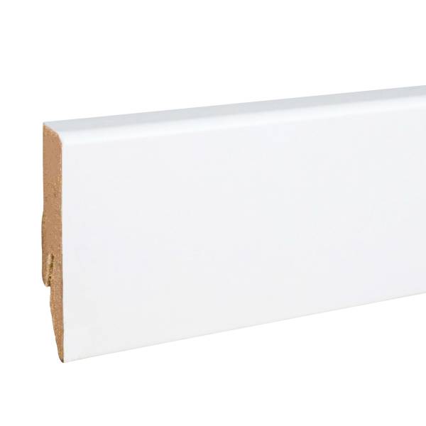 PROVISTON Sockelleiste Eckiges Profil 18 x 58 x 2500 mm MDF foliert Weiß Klassisch PROVISTON Sockelleiste Eckiges Profil 18 x 58 x 2500 mm MDF foliert Weiß Klassisch