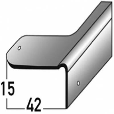 Reparaturwinkel, Sanierung für Holztreppen, verzinkter Stahl, 15 mm Nase, inkl. Befestigungszubehör