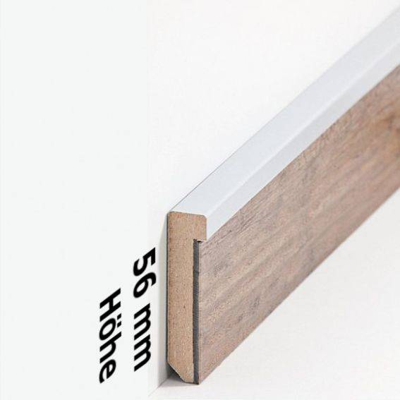 Design-Fußleiste für Vinylboden "Frankfurt" - silber - 56 mm Höhe (MDF foliert - 726.5132) (Default) Design-Fußleiste für Vinylboden "Frankfurt" - silber - 56 mm Höhe (MDF foliert - 726.5132) (Default)