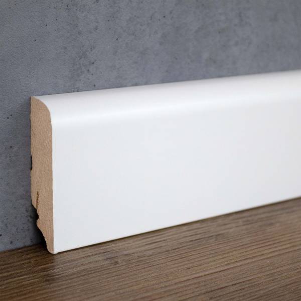 PROVISTON | 19 x 70 x 2400 mm | abgerundetes Profil | folierte Sockelleiste | MDF-Fußleiste | weiß PROVISTON | 19 x 70 x 2400 mm | abgerundetes Profil | folierte Sockelleiste | MDF-Fußleiste | weiß