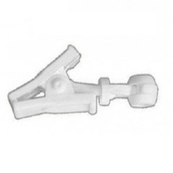 Klammer mit Rollring für Gardinenschiene / Vorhangschiene Klammer mit Rollring für Gardinenschiene / Vorhangschiene